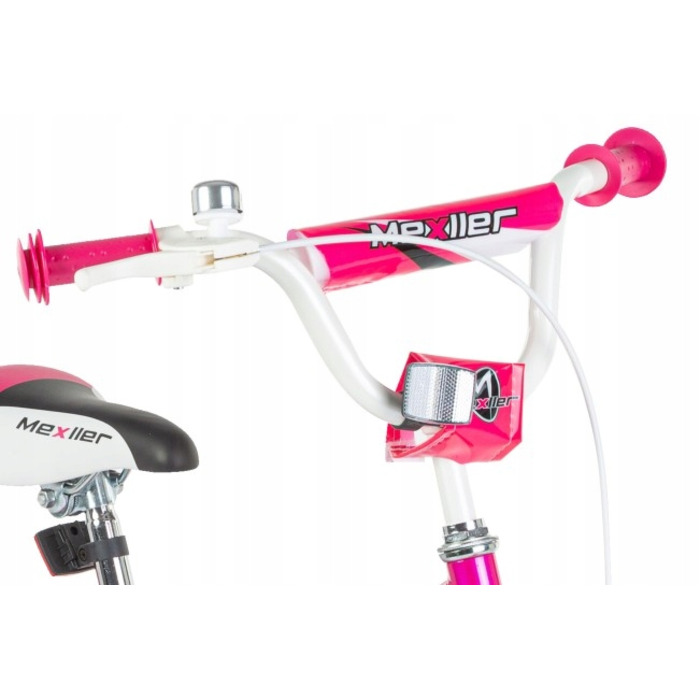 Дитячий велосипед Mexller BMX 16 дюймів, рожевий, для дівчинки, з кошиком