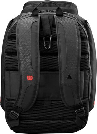 Сумка для тенісних ракеток WILSON Clash V3 Super Tour, чорна/червона