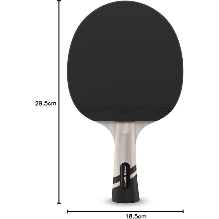 PRO SPIN стіл тенісний ракетка - карбонова професійна ракетка, преміум-якість, прецизійний контроль, гума Spin, товщина гуми 2.0 мм, захисний чохол, висока продуктивність, стильний дизайн, 1 шт (червоний)