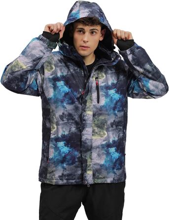 Чоловічий зимовий кіакун (комбінезон) для сноуборду та активного відпочинку, вітронепроникний, колір: кобальтовий (чорний), розмір XXL