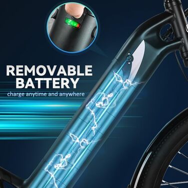 Електровелосипед Bodywel A275 27,5'' 250W/36V 15,6Ah, Bluetooth, гідравлічні гальма, для чоловіків і жінок, запас ходу 70-100 км