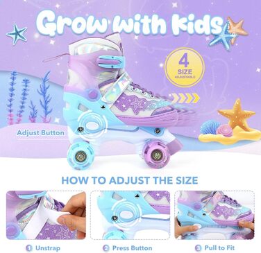 Дитячі ролики PUMVEX з регулюванням розміру, 8 світлових коліщаток, для дівчаток та хлопчиків, ідеальний подарунок на Новий рік та день народження