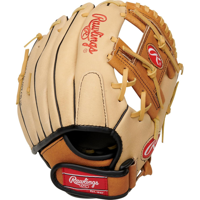 Рукавичка для бейсболу Rawlings Sure Catch T-Ball (9.5-11.5 дюймів) для дітей 6-8 років, коричнева