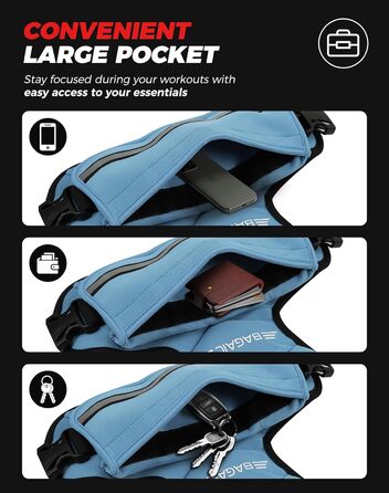 Вага для тренувань BAGAIL: регульована жилетка з відкидними вагами, для силових тренувань, фітнесу та аеробіки (Блакитна, 5.5-8.2 кг)