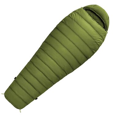 Спальний мішок Mumienschlafsack Norskskin Ultralight 205 Grün - екстремальний (-6°C), з'єднуваний, з кишенею для подушки, правий блискавка