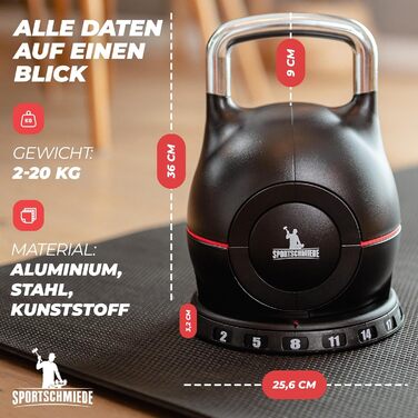 Набір гантелей-гир замінної ваги для дому та фітнесу. Вага: 2, 5, 8, 11, 14, 17, 20 кг. Чорний колір.