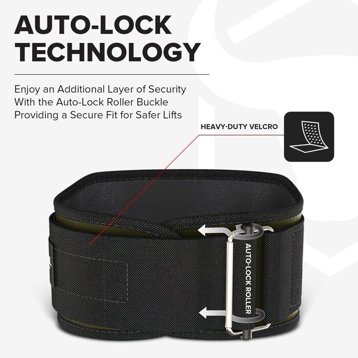 Пояс для важкої атлетики Iron Bull Strength – міцний, з автоблокуванням, для чоловіків та жінок, XXL, зелений