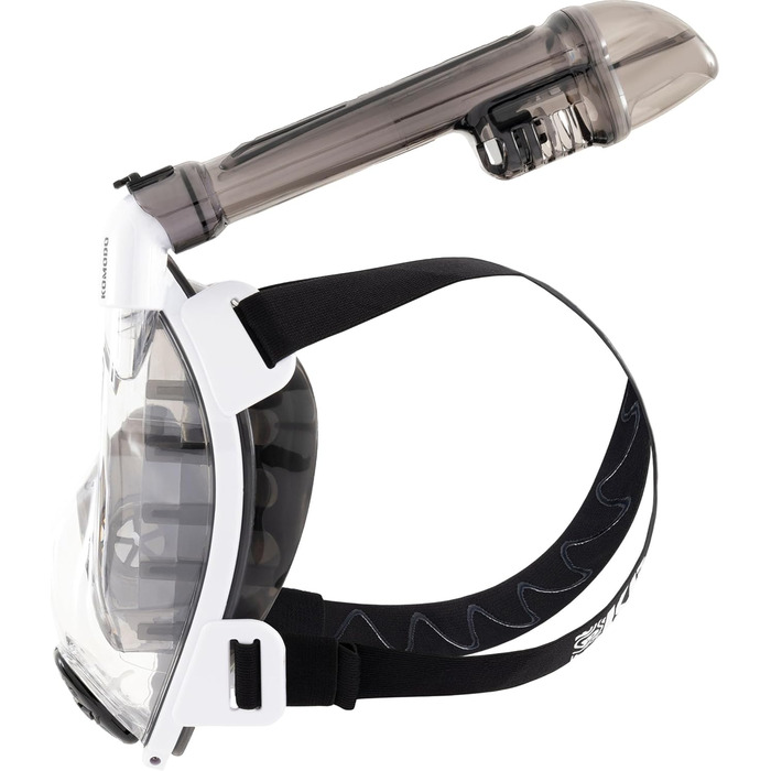 Маска для снорклінгу CRESSI Komodo Full Face Dry – повна маска з широким оглядом 180°, захистом від CO2, антизапітніючого силікону та бічним трубою. Розмір S/M, білий/чорний.