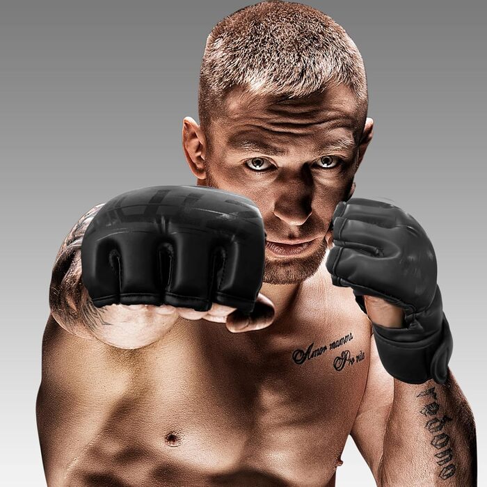 Професійні рукавички для MMA та боксу, унісекс, для мішка, тренувань, Муай Тай, кікбоксингу, з посиленою амортизацією