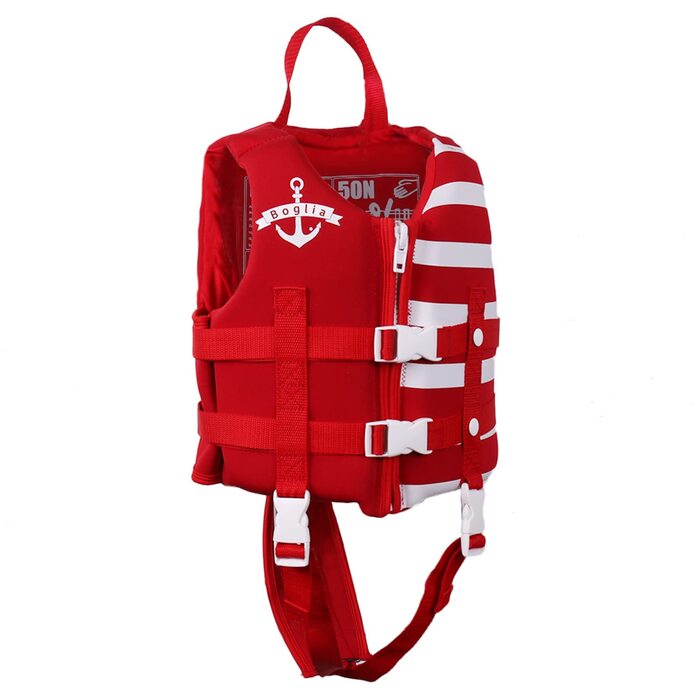 Дитяча куртка для плавання PROTAURI з неопрену, 2-9 років, 50N (червона)