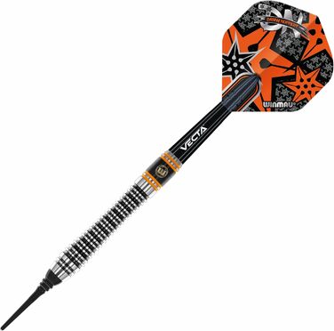 Професійний набір дартсів WINMAU Danny Noppert Signature Edition 2.0, вольфрамові дротики 18 г з оперенням та стрижнями