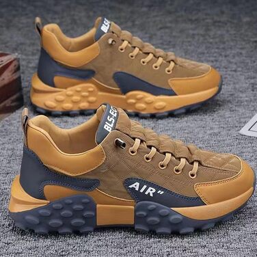 Чоловічі кросівки для спорту та прогулянок. Дихаючі, з антиковзкою підошвою, легкі. Білий колір (44 EU, Коричневий)