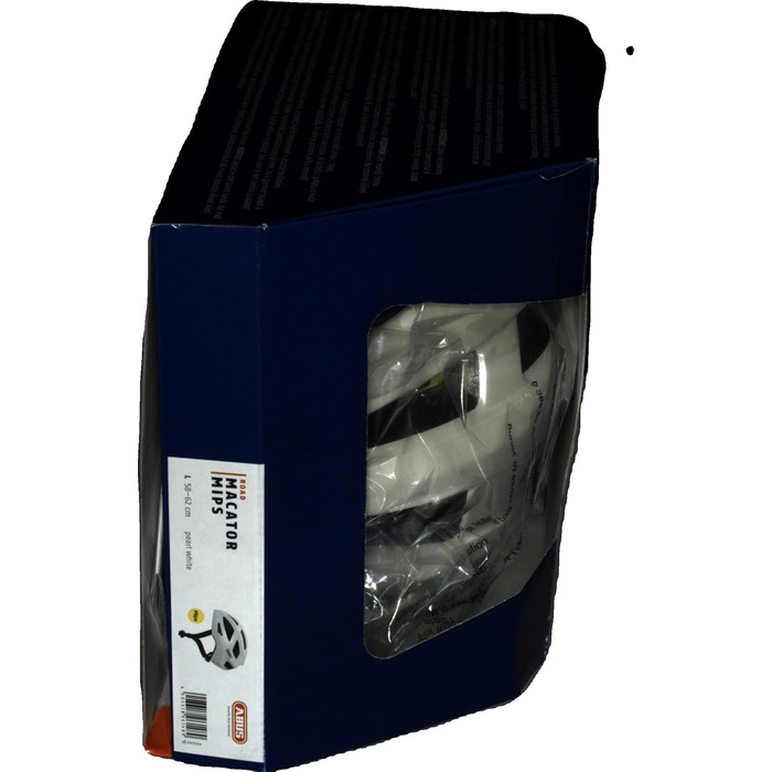 Велосипедний шолом ABUS Macator MIPS для дорослих, з козирком, для довгого волосся, білий, розмір L (58-62 см)