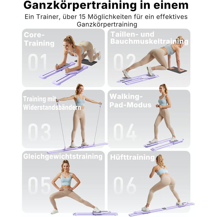 Реформатор Pilates MERACH з обтяжувачами та наколінниками, 120 кг, складаний, для дому, фітнес, ліла