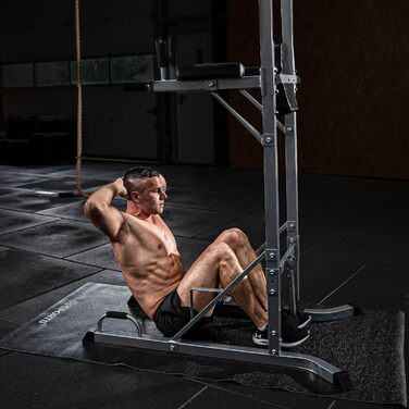 ScSPORTS® Power Tower - турнік, бруси для віджимань, турнік для підтягувань, до 120 кг. Багатофункціональний силовий тренажер для дому
