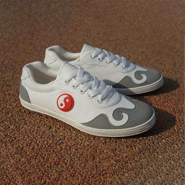 Вусінь-фу: Кросівки для тренувань та занять Вусінь-чуань, легкі, з неслизькою підошвою, для чоловіків та жінок (44 EU, білий)