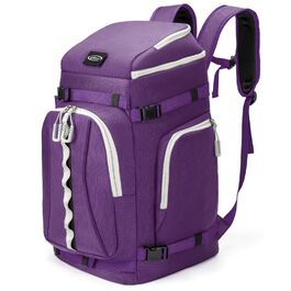 Чохол для лижних черевиків з відділенням для шолома, 65L рюкзак для лиж, водонепроникний мішок для лиж, сумка для лижних черевиків, ковзанів, лижних окулярів, сноуборду, лижних рукавиць (Ліловий)