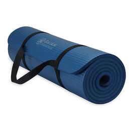 Yogamat Gaiam Essentials товстий 1 см, синій (183x61 см) для йоги та фітнесу з ременем