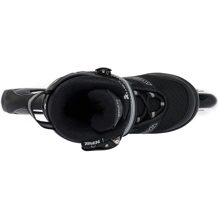 Інлайнери роликові ковзани RAVEN 2в1 для дітей та дорослих, регульовані (30-33 (18,5-20,5 см), Drill Black/Neo Chrome з лезами)