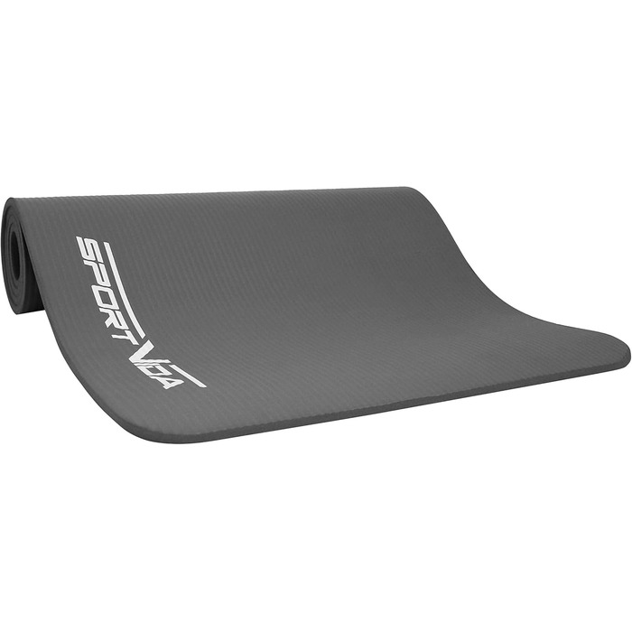 Килимок для йоги SportVida з нековзким покриттям - NBR, 180 x 60 x 1 см, для дому, з ручкою для перенесення, фітнес, 6 кольорів