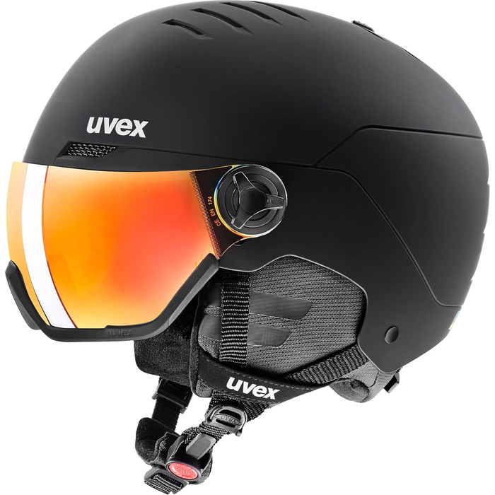 Гірськолижний шолом uvex Wanted Visor з візором, матовий синьо-чорний, 54-58 см