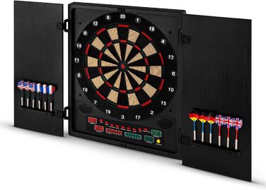Електронна дартс-мішень oneConcept Dartmaster 180 з LED-дисплеєм, для 8 гравців, 12 дротиків, віртуальний суперник