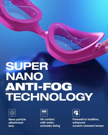 Окуляри для плавання ZIONOR G1 NAVA Anti-Fog (Рожево-золоті) - Професійні, 100% UV-захист, для дорослих