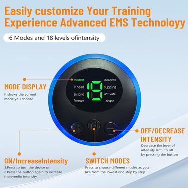 EMS тренажер для пресу, електричний, 12 режимів, 20 інтенсивностей, для розвитку м'язів пресу, Zero Hard Homeful