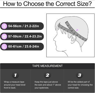 Шолом для гірських лиж та сноуборду Odoland з маскою, регульований розмір, захист вух, для чоловіків, жінок та підлітків, S (54-56 см), колір: градієнт фіолетовий