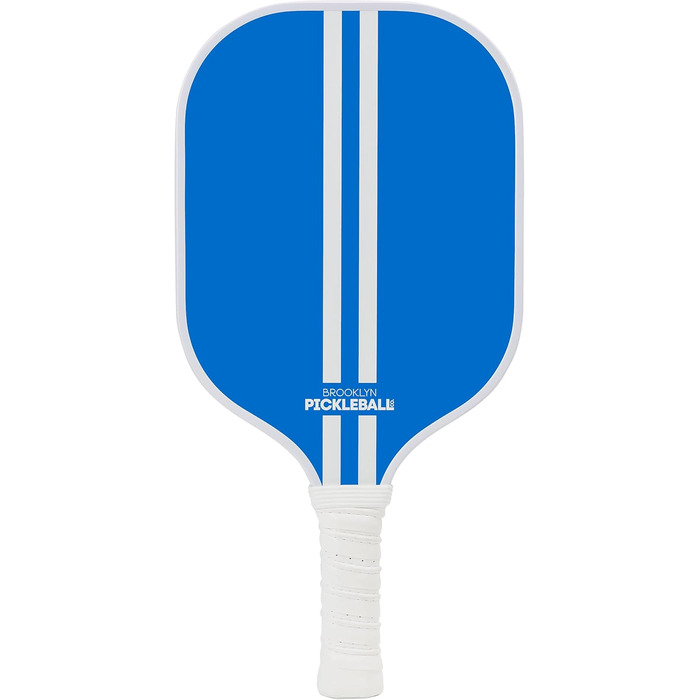 Паддл для піклболу Brooklyn Pickleball Co. | Вуглеволокно | Компактне ядро | Нековзний руків'я | Одиночний | Білий (Синій)