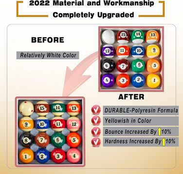 Набір більярдних куль преміум-класу, аксесуари для більярдного столу, 16 куль стандартного розміру (57,2 мм), для турнірів