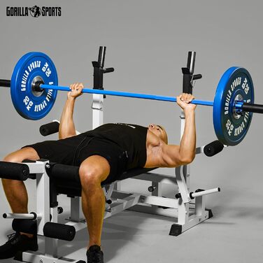 Бамперні диски GORILLA SPORTS 20 кг, 50 мм, гумові, для штанги, олімпійські вагові плити