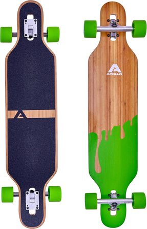 Лонгборд Apollo Malolo, бамбук і скловолокно, ABEC 9, Flex 2, професійний круїзер для підлітків і дорослих