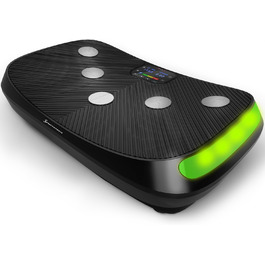 Платформа для вібрацій Sportstech 4D VP400 з LED, тренувальні стрічки та мотузки, для дому, до 120 кг, чорний