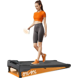 Бігова доріжка REPOWER для дому, Walking Pad, автоматичне підняття/опускання 9%, тиха, з пультом, для столу, 3 рівня регулювання, до 136 кг