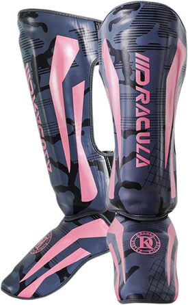 Захисні шорти для ніг ForceRoute для Муай Тай, Кікбоксингу та інших єдиноборств, шкіряні, з підтримкою гомілки, рожеві