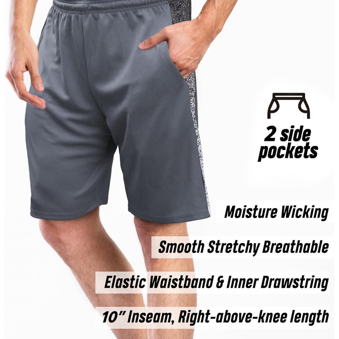 Чоловічі шорти Nike Dry-Fit для баскетболу, бігу, тренувань та фітнесу, 4 шт. в упаковці