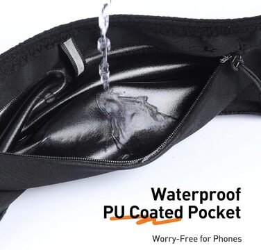 Пояс-сумка для бігу AGPTEK 2.0 з флягою 300 мл, водонепроникна, з кишенею на блискавці, гачком для ключів, світловідбиваючий, унісекс