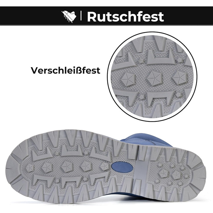 Зимові черевики Mishansha для чоловіків та жінок. Теплі, з підкладкою, зимові чоботи для активного відпочинку. Розміри 36-48 EU, колір блакитний.