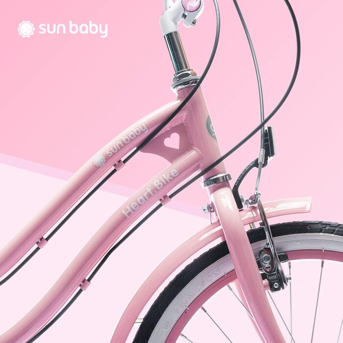 Дитячий велосипед Sun Baby Heart 20 дюймів, 6 швидкостей Shimano, для дівчаток 6-10 років, регульований