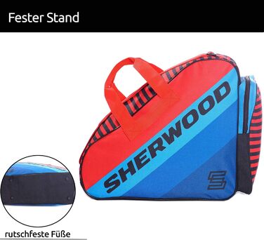 Сумка для ковзанів Sherwood: для ковзанів, роликів та хокею (синьо-червоний)