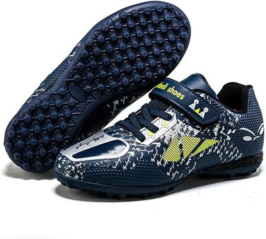 Дитячі футбольні бутси унісекс, легкі, з антиковзаючою підошвою, для тренувань на штучному газоні, розмір 30-39 (EU), блакитні