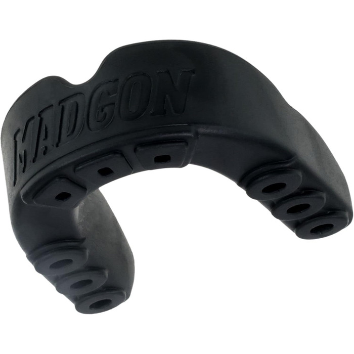 Захисний капу для бойових видів спорту MADGON Guardian - чорний/зелений (чорний/червоний) | Капа для MMA, боксу, кікбоксингу, дихання