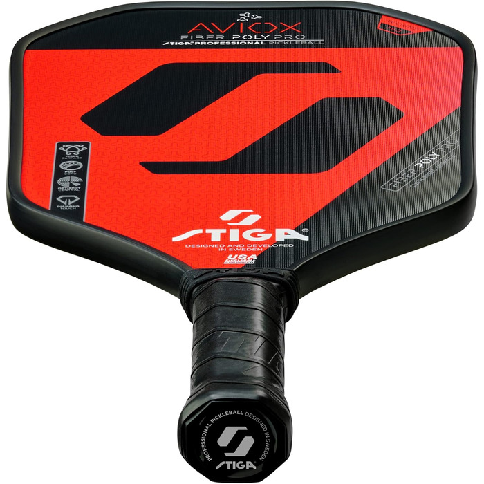 Ракетка для піклболу STIGA Aviox Fiber Poly Pro, червона