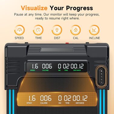 Бігова доріжка REPOWER для дому Walking Pad з автоматичним підйомом 9%, тиха, з пультом ДУ, три рівні, навантаження до 136 кг, для робочого столу