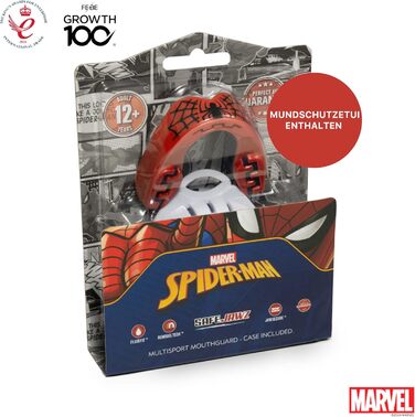 Захист для зубів Marvel Sport для дорослих та дітей. Захист рота для контактних видів спорту: регбі, ММА, бойові мистецтва, кікбоксинг, джудо, хокей, бокс (12+ років). Spider-man