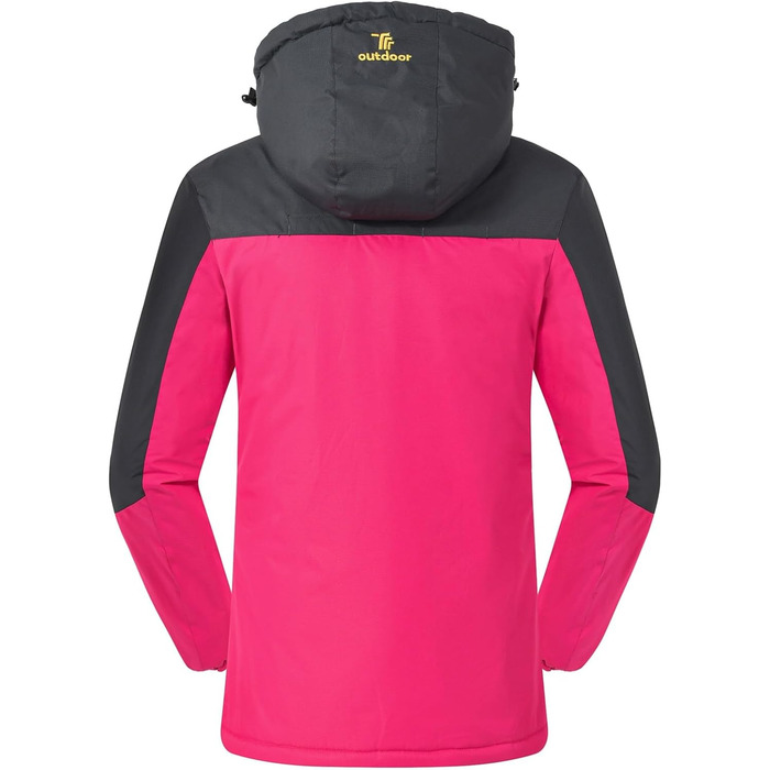 Жакет Rdruko для сноуборду та лиж, зимовий, утеплений, з софтшелу, водонепроникний, з капюшоном (рожевий, S)