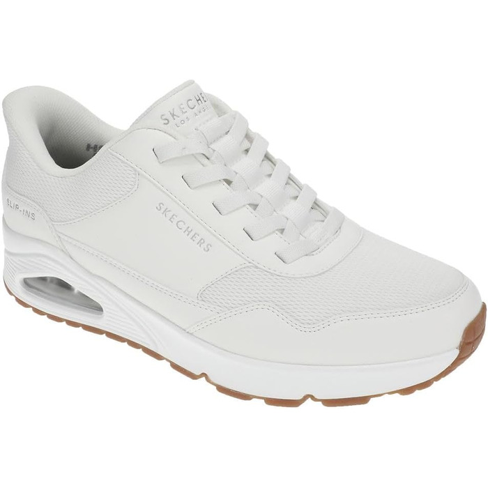 Чоловічі кросівки Skechers UNO - Banksia Hands Free Slip-ins, білі, розмір 46 EU, Duraleather, сітка