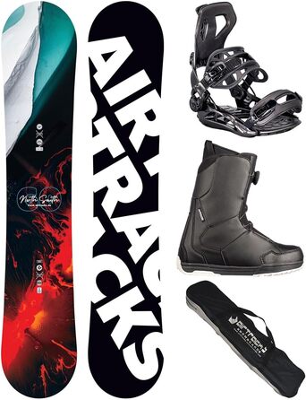 Набір сноубордиста AIRTRACKS: сноуборд North South Four Wide Camber, кріплення Master, черевики, сумка (150, 157, 159, 162 см)