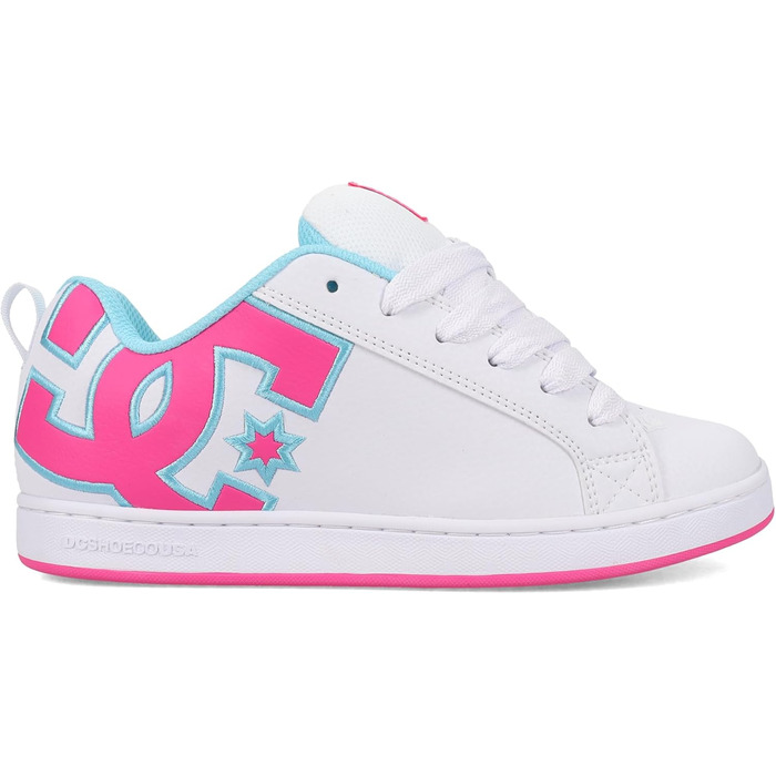 Жіночі кросівки DC Shoes Court Graffik, 40.5 EU, білий, рожевий, блакитний
